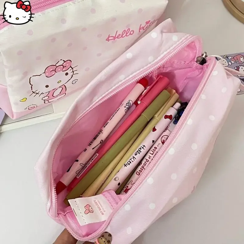 أنيمي لطيف الكرتون سانريو بلدي ميلودي مرحبا كيتي حقيبة مستحضرات تجميل المحمولة تخزين موضة حقيبة أدوات مكتبية سعة كبيرة هدية لطيف جديد #6