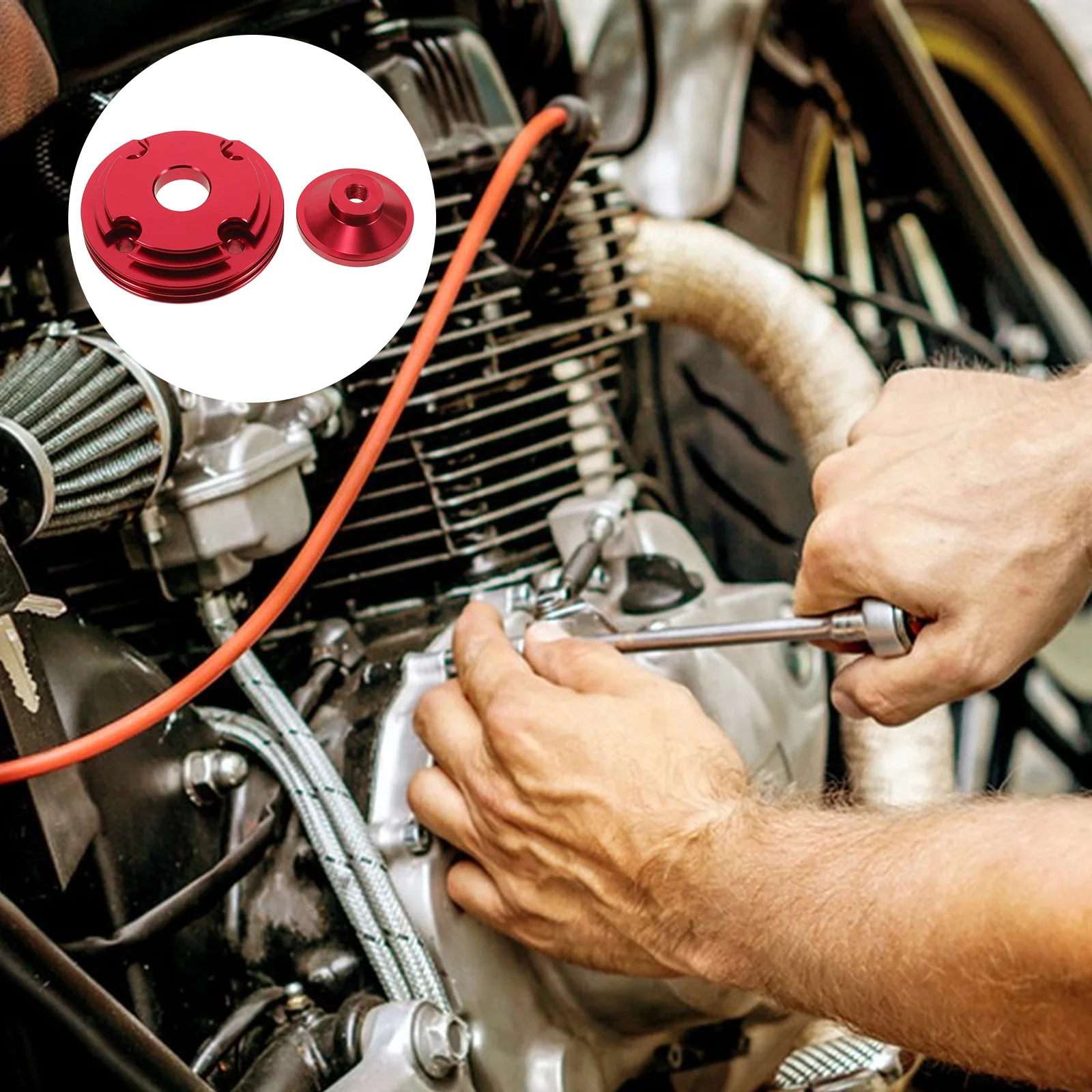 

2 Stroke Engine Cylinder Head Cover for 49cc 60cc 80cc Mini Bike Red Metal Valve Replacement Modification Supply Go Karts