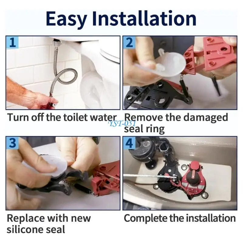 

E15A Toilet Drain Valves Flush Replacement Rubber Flapper Bathroom Universal Toilet Flapper Seal Regulable Flapper