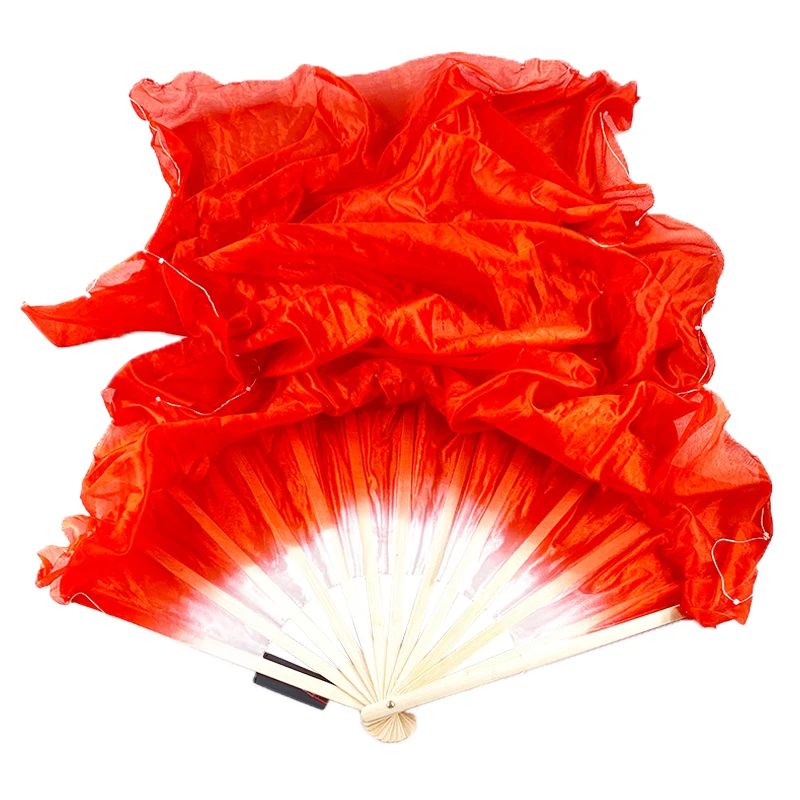 LED Long Silk Fans Veil Belly Dance Fans Veils Silk Fan LED Night Show Prop Accessories Girl Costume for Stage Performance