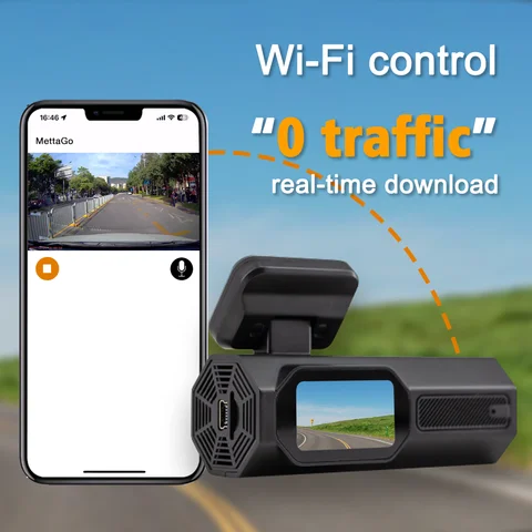 Dash Cam 2K För Bil DVR WiFi Dashkamera Fordons DVR-inspelare HD-videoinspelare Webbappkontroll 10 best sales HD-bil-DVR - №4