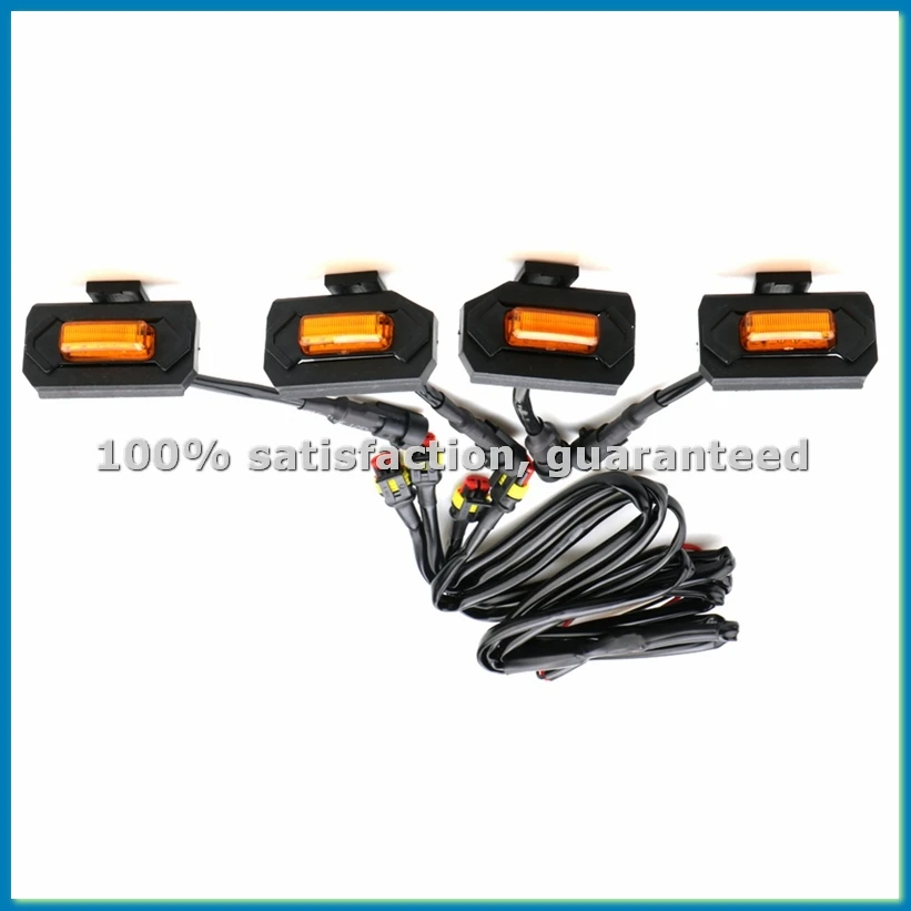 

Комплект светодиодных фар для передней решетки радиатора для внедорожников Sport 2020-2021, внешние лампы для решетки, желтый свет - A10G