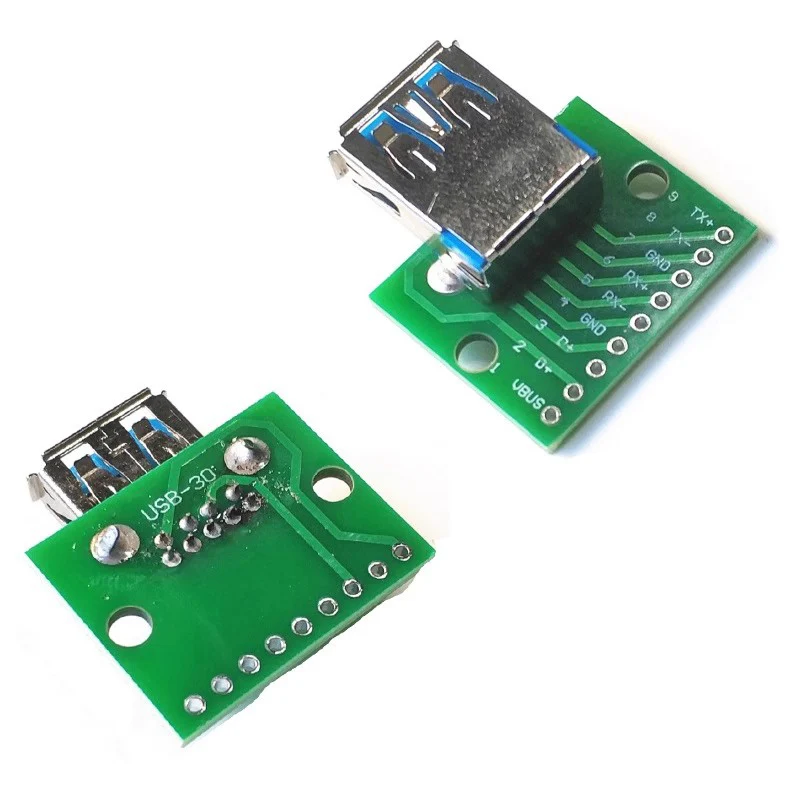 Женский разъем USB 3.0 к DIP PCB Женский разъем USB PCB Разъем USB PCB Разъем USB
