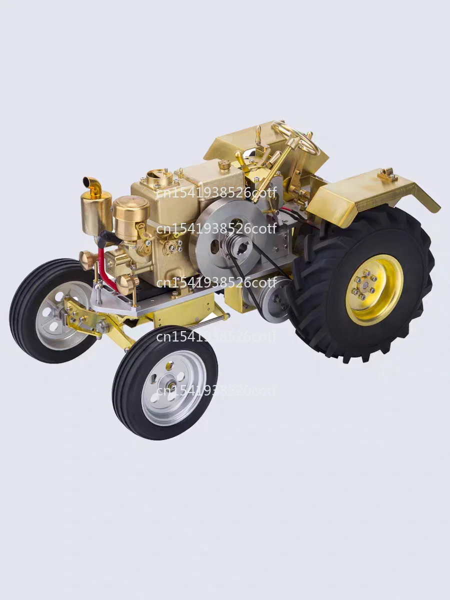 Mini single cylinder tractor model fuel can start oil burning car model