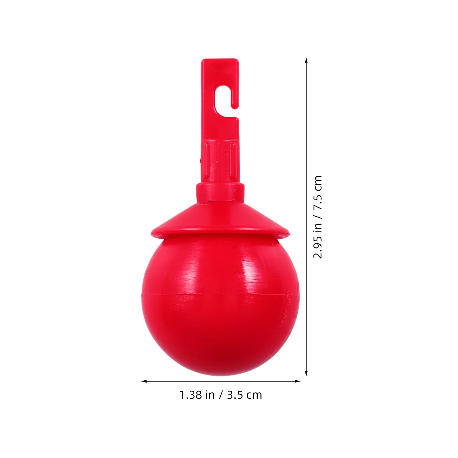 

Blind Cane Tip Round Ball Head Red Enhanced Safety Durable Plastic Rotating Hook Style Walking Stick Cane Connector for Seniors