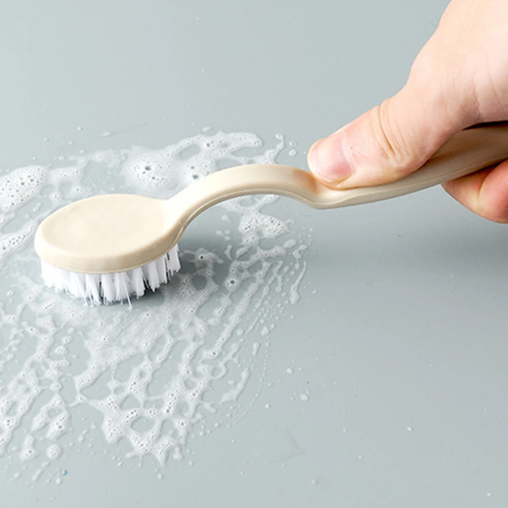 

2pcs Shoes Brush Long Handle Cleaning Tool For Home Kitchen Bathtub Floor Cleaner With Sturdy Wooden Board Comfortable Plastic