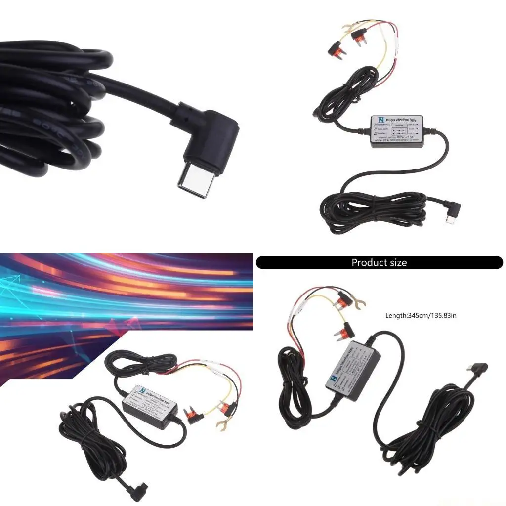 

M5TD Conveniently Power Type C Devices Type C Charging Cord DC12V/24V to 5V Converter Step Down Module Power Adapter