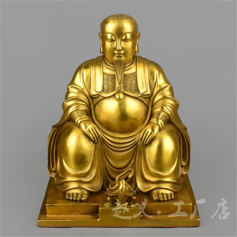 Xuanwu Zhenwu Tati Xuantian Ancestor Brass Statue Metal Crafts 24CM