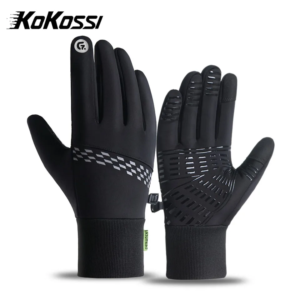 

KoKossi термоперчатки с сенсорным экраном, водонепроницаемые, ветрозащитные, противоскользящие, теплые, для катания на лыжах, рыбалки, велоспорта, бега, сноуборда, нескользящие перчатки