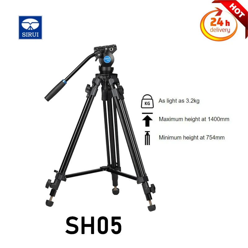 

SIRUI SH05 Video Tripod Kit with Panorama Head High-Strength Aluminum Alloy Vertical Shooting Outdoor Video Bracket