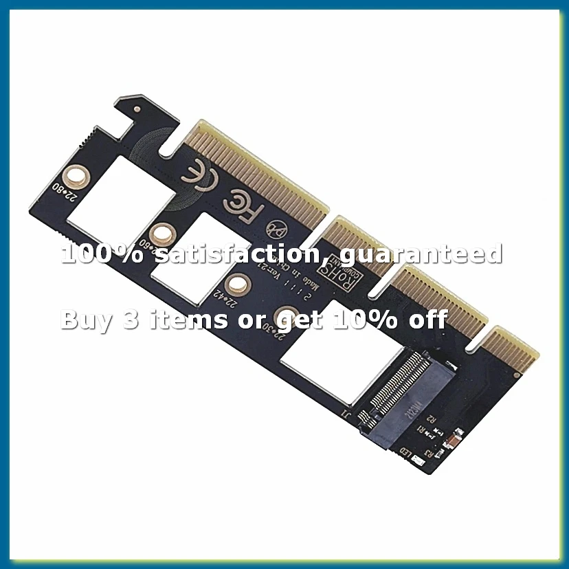 M.2 NVMe SSD to PCI-E 3.0 X16/X8/X4 Desktop SSD Adapter Card Support 2230 2242 2260 2280 Size Hard Drive Expansion Card