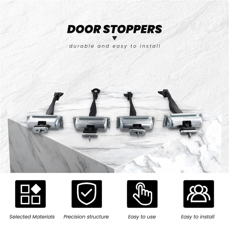 1 مجموعة/4 قطعة الباب الأمامي + الخلفي تحقق حزام الحد قضيب توقف لفورد اكسبلورر/الشرطة 2011-2018 BB5Z-7823552-A BB5Z-7827204-A #5