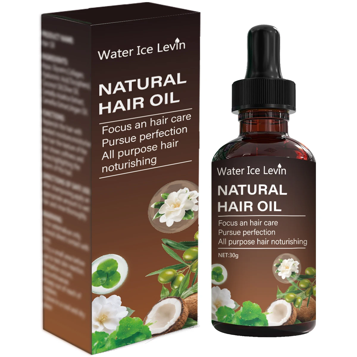 น้ำมันบำรุงผมวอเตอร์ไอซ์เลวิน บำรุงและเพิ่มความชุ่มชื้น เสริมความนุ่มสลวยและเงางาม ดูแลเส้นผมได้ทุกประเภท