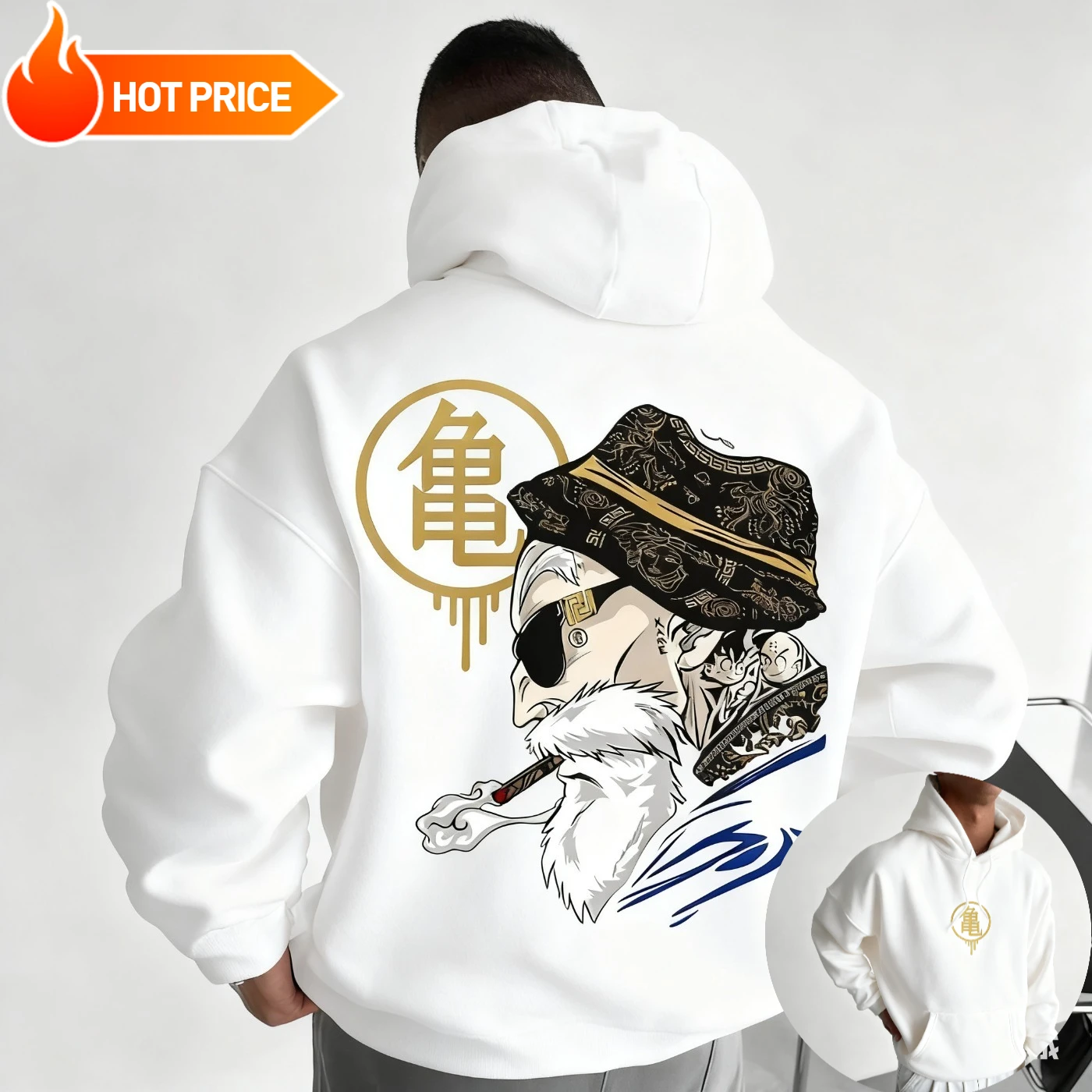 Master Roshi Dragon Ball Saiyan Harajuku Winter Mannen Hoodie Streetwear Vintage Vrouwen Oversized Sweatshirt Met Capuchon Lange Mouwen Top