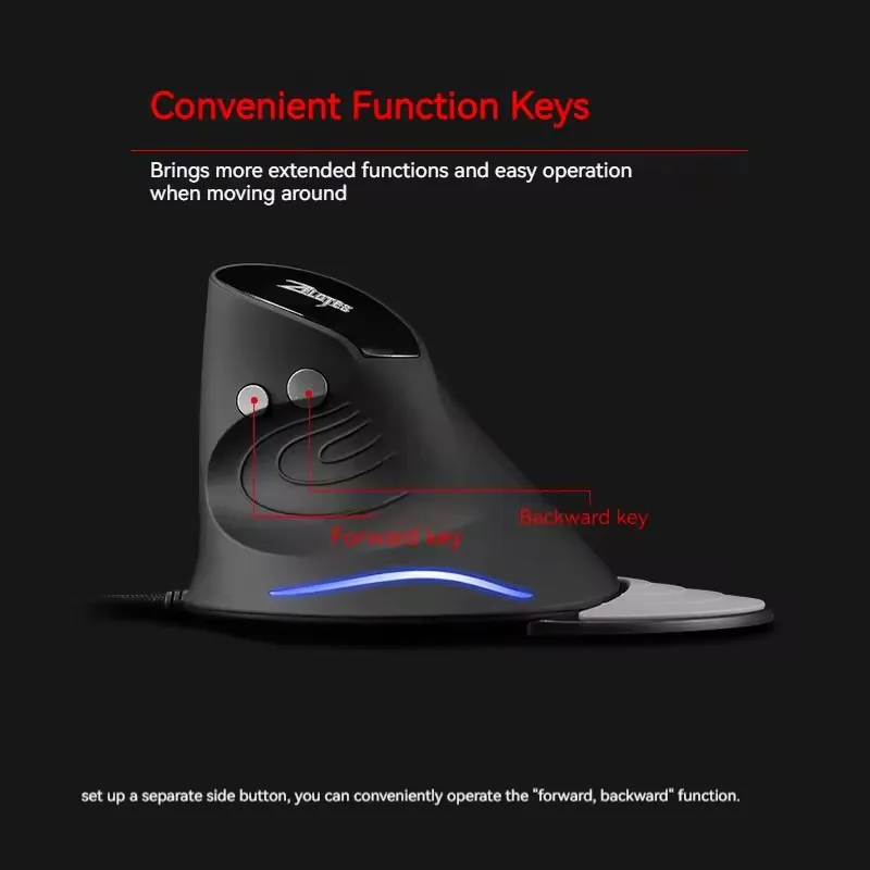 

Intelligent Bluetooth Dual-mode Grip Vertical Optical Mouse For Precise Positioning Portable Combination Detachable Tailstock