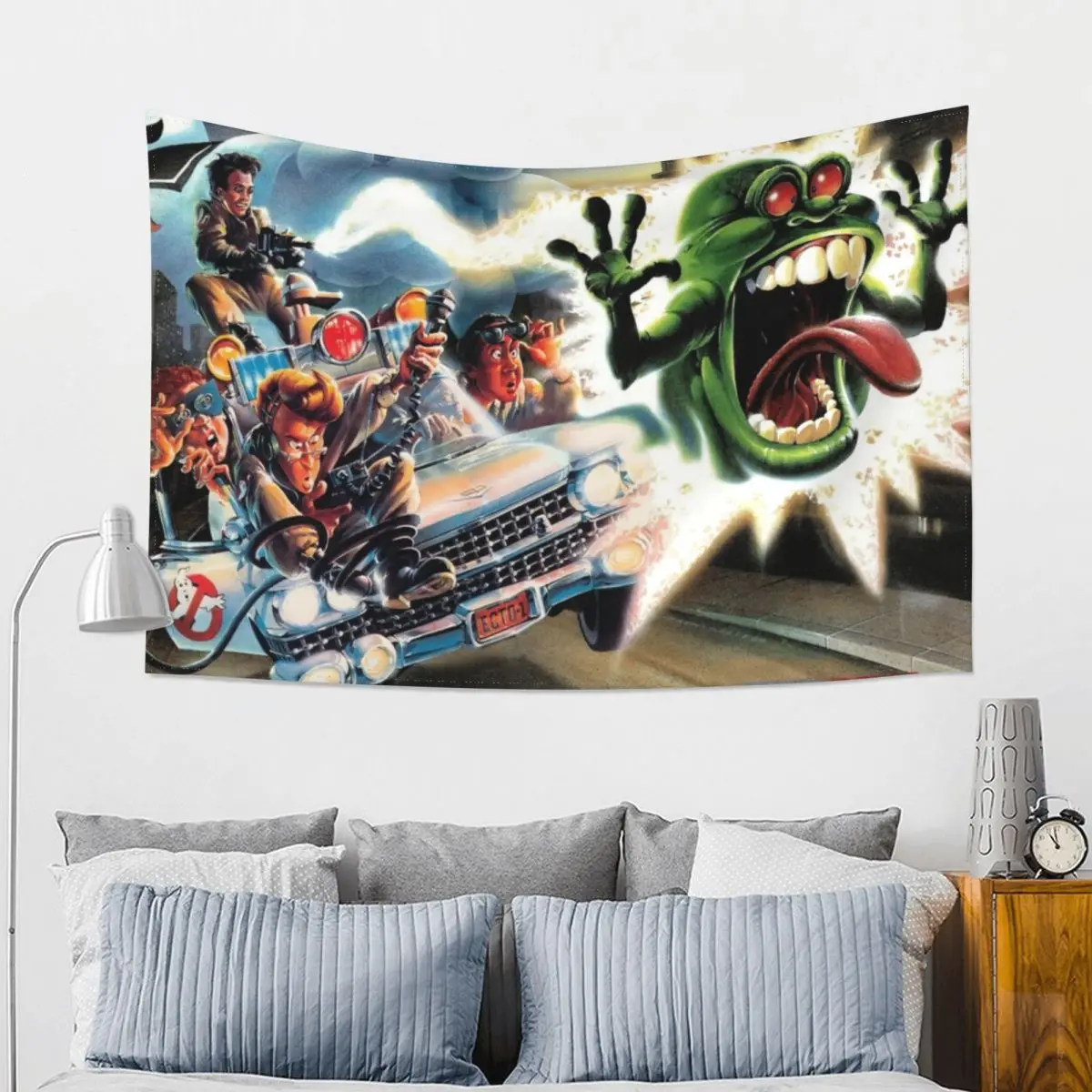 

The Real Ghostbusters Classic Artwork Tapestry Bedroom Decoration Bedroom Deco Wall Hanging Decor Tapestry