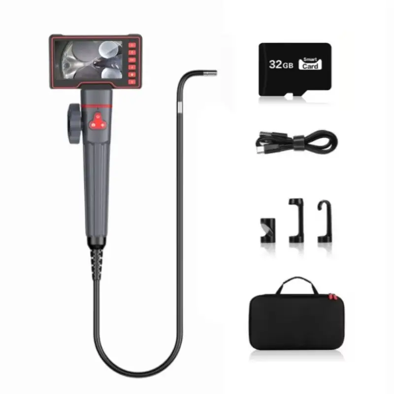 

Steering Industrial Endoscope 1/2/3/5m 1080P 6mm 8.5mm Two-Way Articulating Borescope with 5 " Screen for Car Sewer Inspection