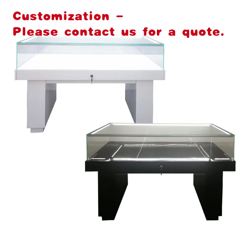 custom.Keway Modern Deluxe Jewelry Sit-down Frameless Glass Museum Jewelry Store Display Showcase