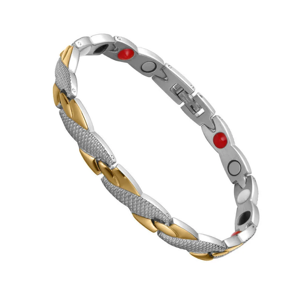 

Titanium Steel Bracelet Wristband Magnetic Arthritis Pain Relief Jewelry Therapy Man Men Women