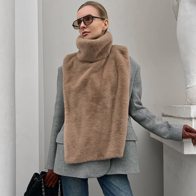 

Ticketsx Women Wool Vests Fashion Solid High Neck Sleeveless Loose Vintage Short Jackets Fall Winter High Street Lady Outerwear