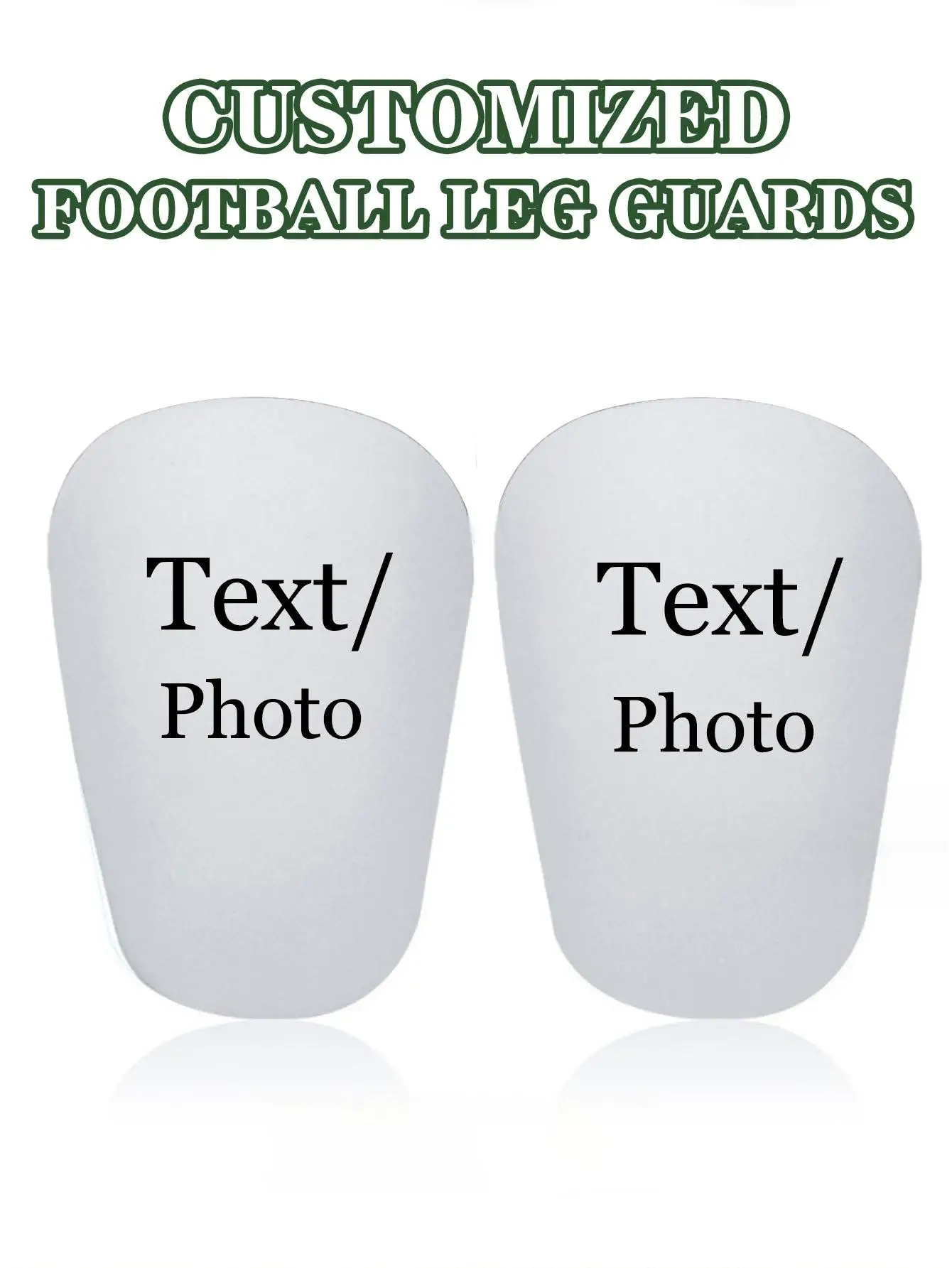 1 Pair Daily Training Custom Photo Shin Guards - Pe Lightweight Sturdy Boards + Eva Cushion, Skin-Friendly Comfort