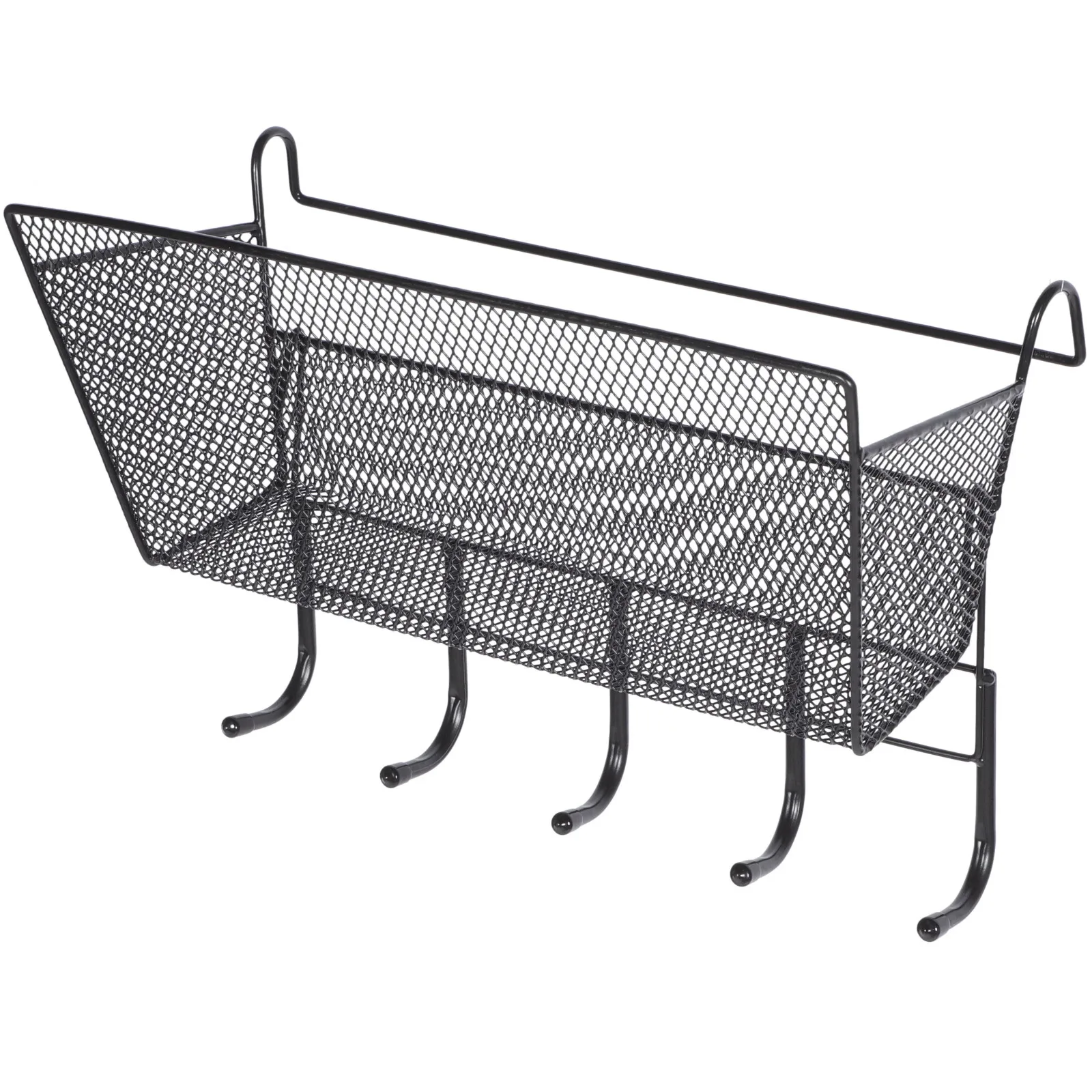 

Sleeping Room Storage Basket Iron Hanging Rack Partition Organizer Dormitory Hanging Wall Basket Large Capacity Sundries Holder