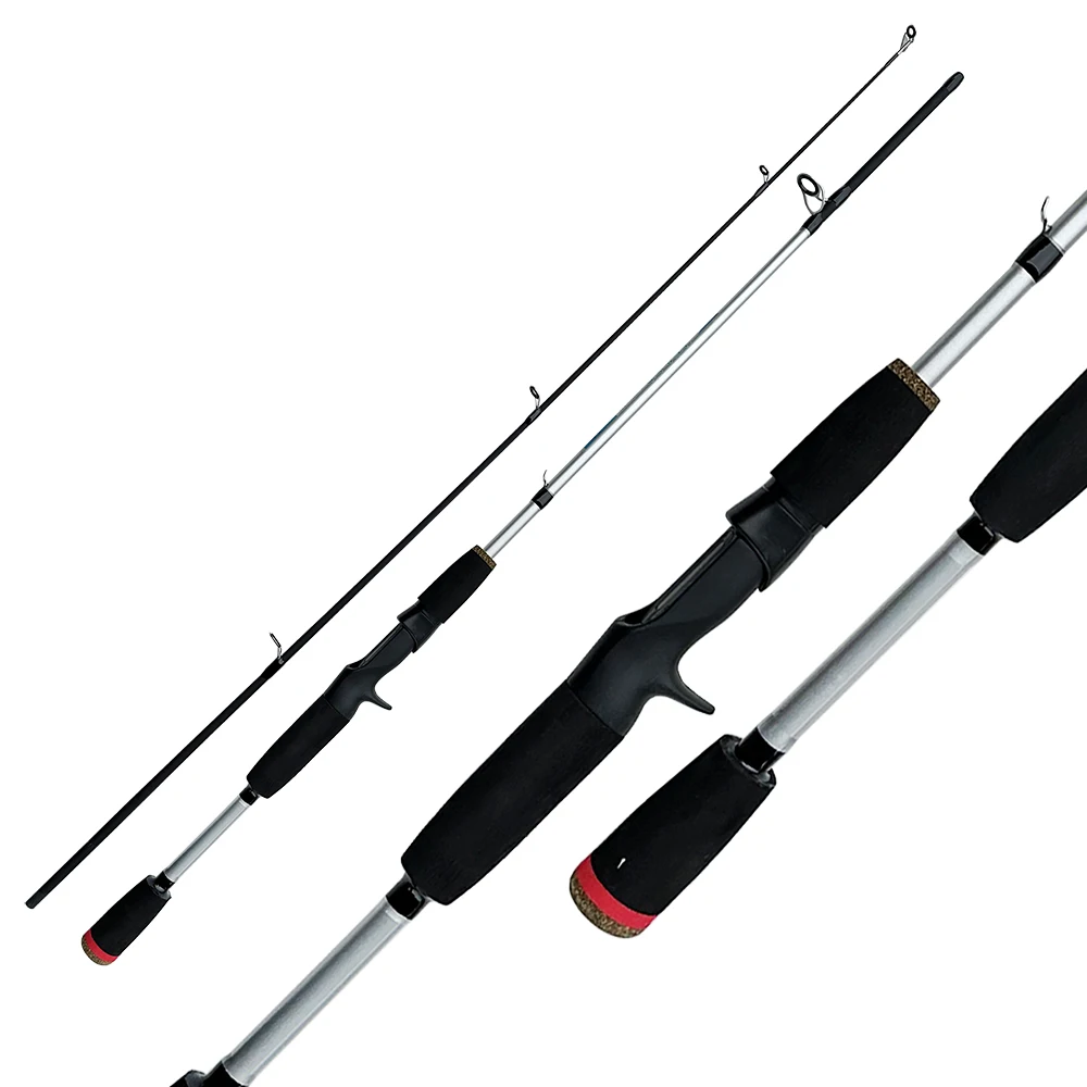 Sea Bass Baitcasting Fishing Rod 1.8m 1.65m Lure 5g-20g Ligth ML Spinning Rod Carbon Pole 2 Section EVA+Wood Handle Long Casting