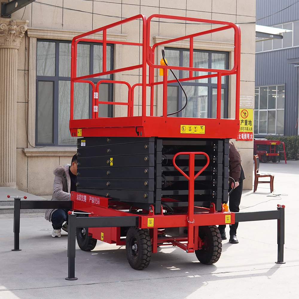 Fotografia 6: Plataformas Elevatórias Elétricas, Plataforma de Trabalho Aéreo, Elevador Automático Portátil de 6m, 8m, 10m, 12m