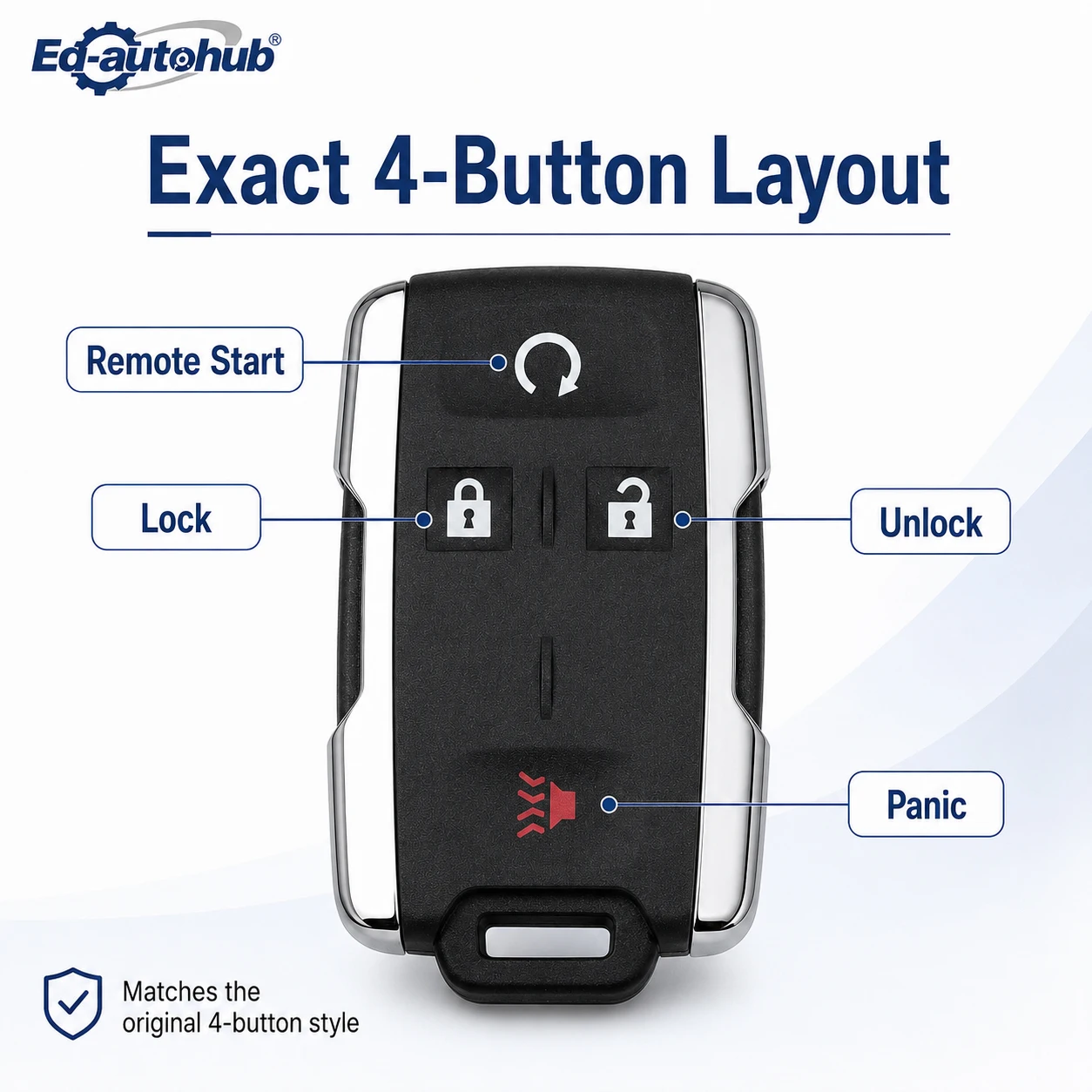 Remote Key Fob Case Shell Cover for 2014-2018 Chevy Silverado 2015-2020 Colorado 2014-2020 GMC Sierra 2015-2020 GMC  Canyon view 4
