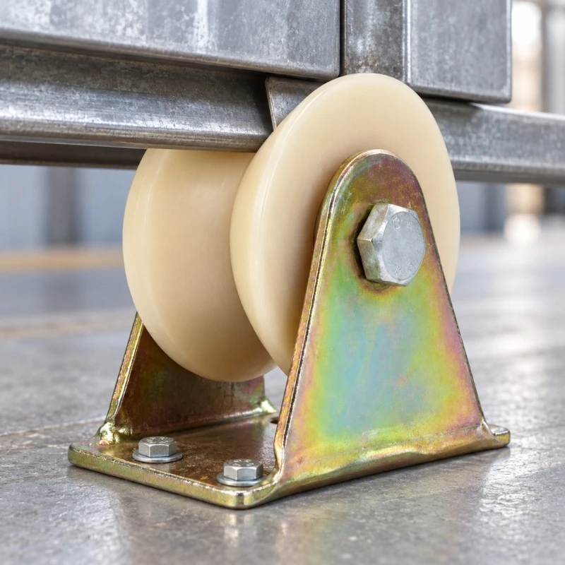 Fixed Track Pulley with Ball-Bearing Wheel and Four-Hole Base for Guided Door, Window, and Curtain Movement Projects M4YD