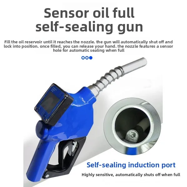 Diesel Fuel Nozzle, Electronic LCD 1 Inch 25 Jump Shut Off High Flow Refueling Gun for Diesel Oil and Fueling