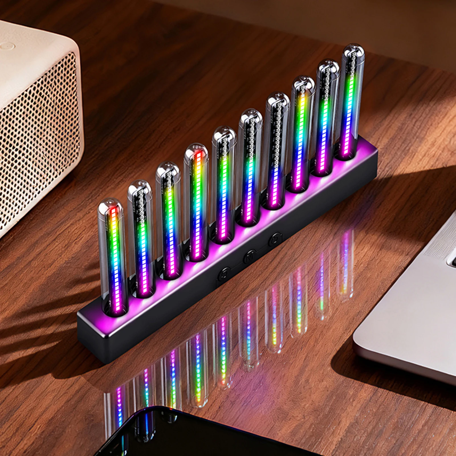 

Interior Car LED Lights Built-in Microphone RGB Colors Interior Car Lights Multi-Mode for Gaming Setups and Room Ambiances Use