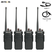 RETEVIS RT29 Walkie Talkie 4pcs Powerful Handy UHF (or VHF) IP67 Waterproof Two Way Radio Comunicador for Farm Factory Warehouse