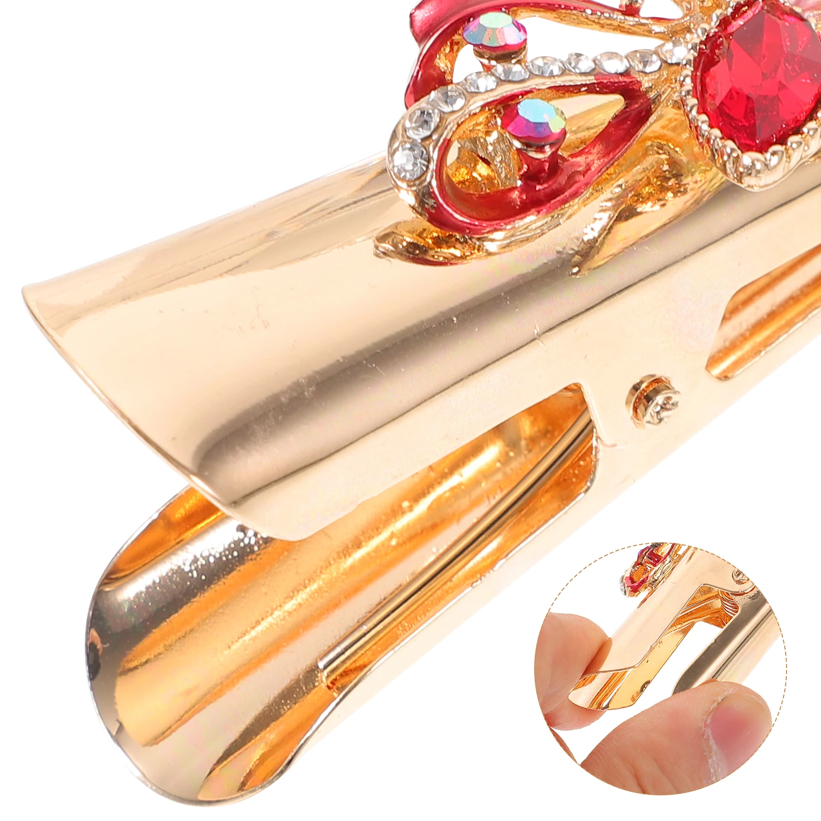 

Crystal Vintage Metal Rhinestone Clip For Women Girls Decorative Hair Accessories Wedding Party Use Duckbilled Hair Clip