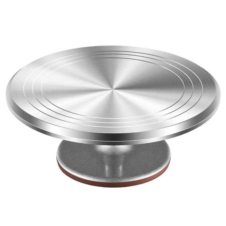 

Aluminium Alloy Revolving Cake Stand 12 Inch Rotating Cake Turntable for Cake, Cupcake Decorating Supplies