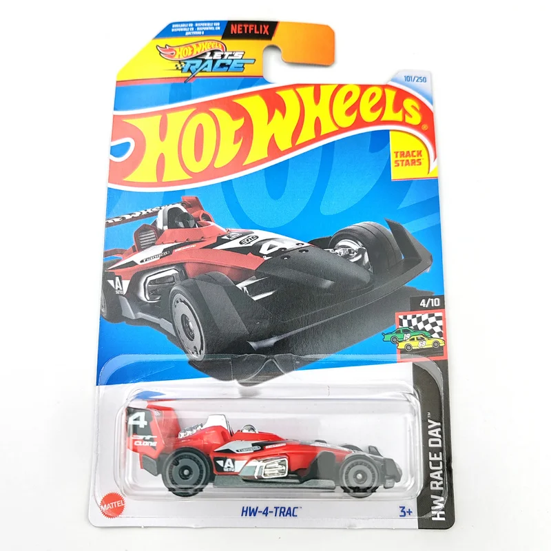 2024-101 Hot Wheels Cars HW-4-TRAC 1/64 Metal Die-cast Model Toy Vehicles