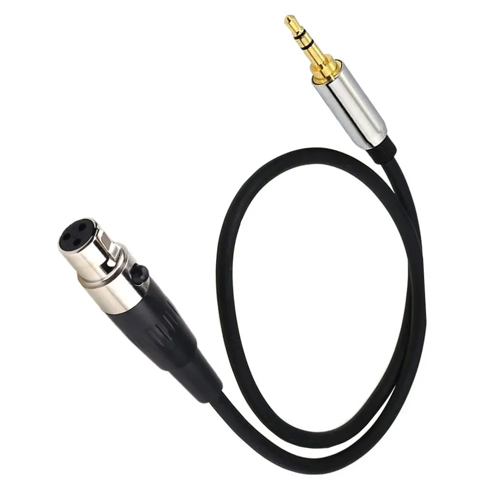 0.5M 1.5M Mini XLR 3pin męski kabel Audio do 3.5mm folia aluminiowa ekranowany przewód miedziany linia Audio do kamer mikrofonowych