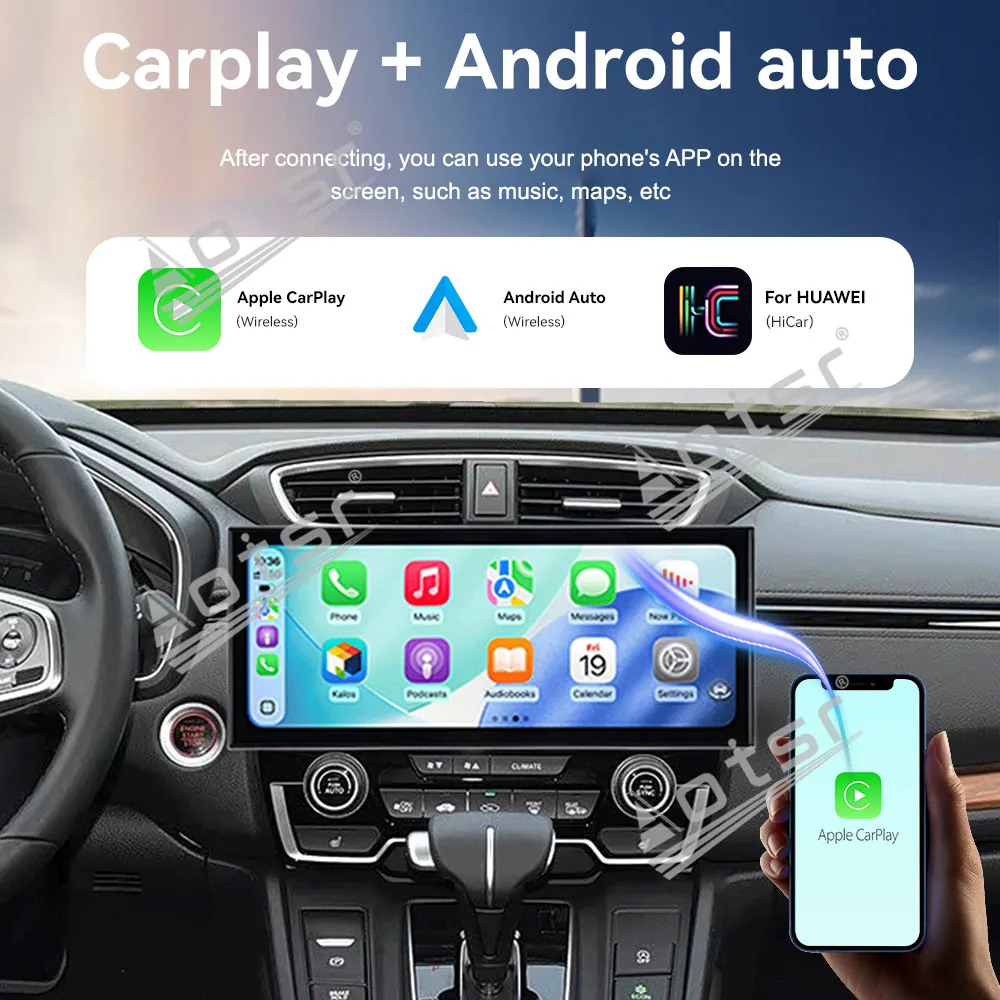 15.8'' CarPlay Android 15 Multimedia Player for Honda CR-V Breeze 2017-2022 HD GPS Navigation Radio car gadgets Media Head Unit