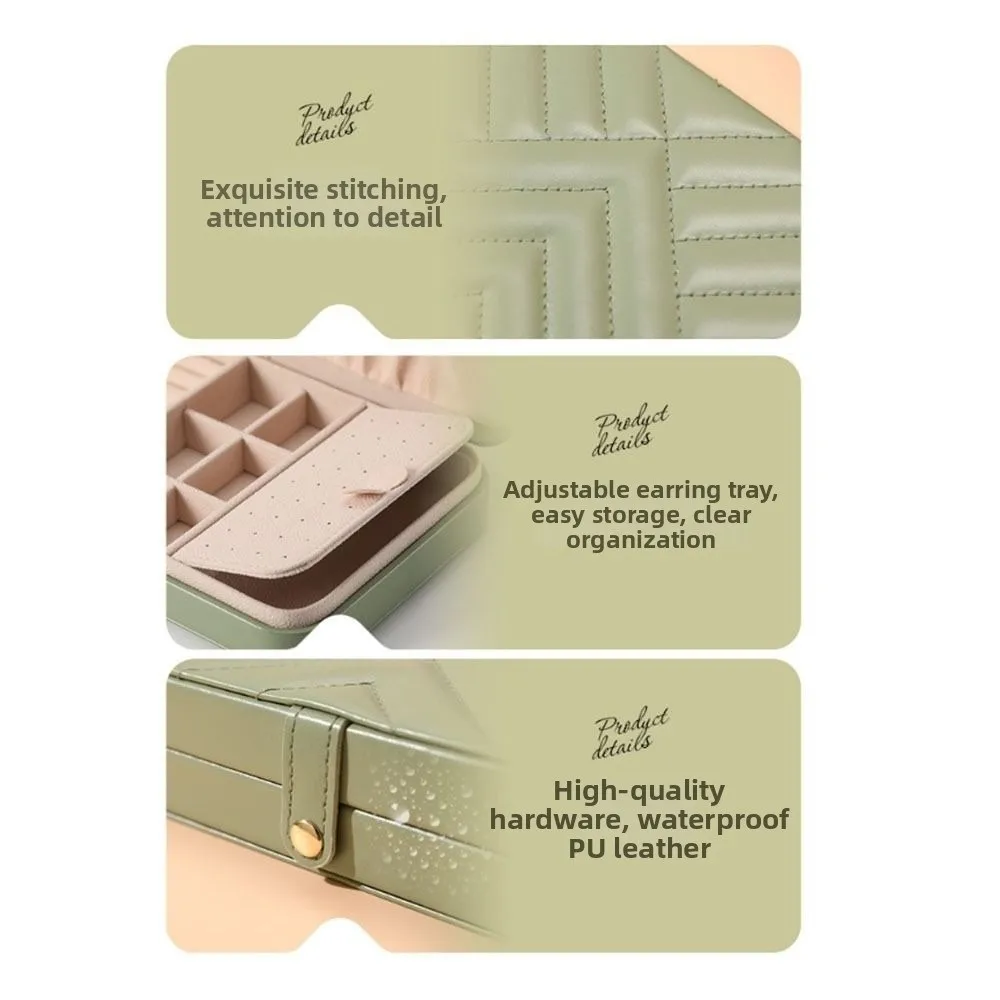 

Большая вместительная коробка для хранения украшений из ПУ, пылезащитный футляр для демонстрации ювелирных изделий, изысканный удобный футляр для хранения ожерелий, подарок для женщин