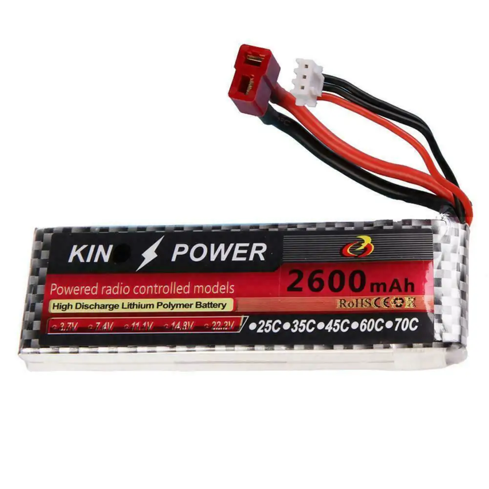 

Аккумулятор Lipo 2S 7,4 В 2600 мАч 25C T-Plug 1/14 144001 WLtoys для радиоуправляемого автомобиля