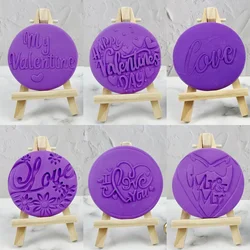 Happy Valentine's Day Cookie Stamp Wedding Party Love Word Biscuit Embossing Moulds Fondant Sugar Icing Cake Decorating Tools