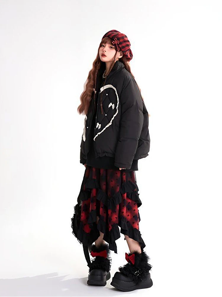 

Y2K модный дизайн, новая универсальная женская весенне-летняя и осенняя утягивающая высокая и тонкая сетчатая клетчатая юбка-миди