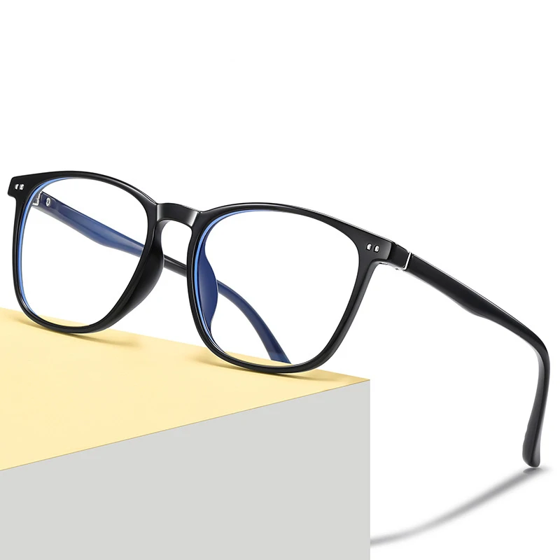 Óculos quadrados tr90 anti-luz azul para homens e mulheres, óculos de bloqueio de raios azuis para computador, armações de vidro para miopia f2003