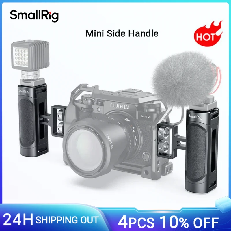 SmallRig Mini Side Handle For Universal Camera Cage Featuring Two 1/4