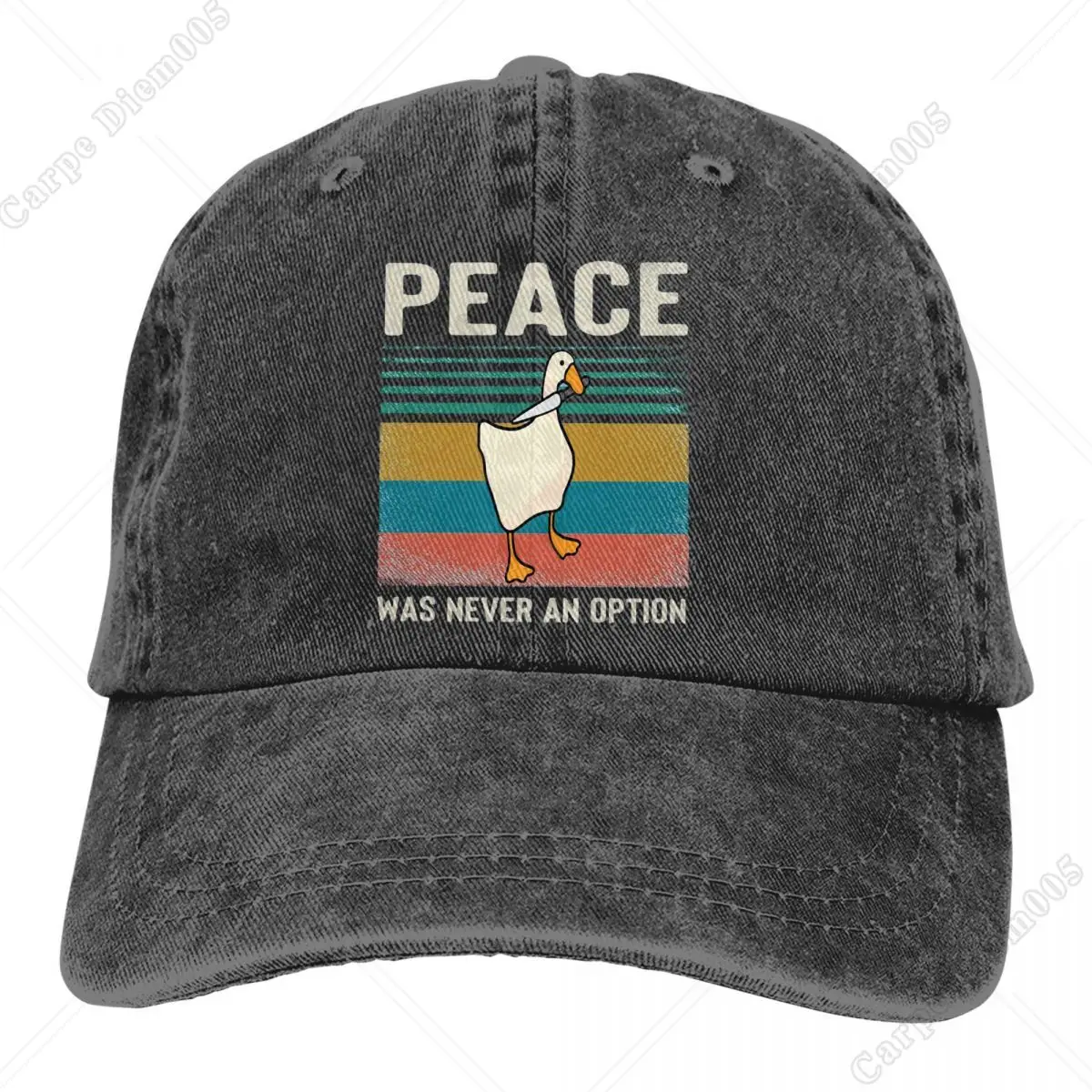 

Humorous Duck Peace Vintage Baseball Cap Men Hats Women Visor Protection Snapback Untitled Goose Simulation Game Caps