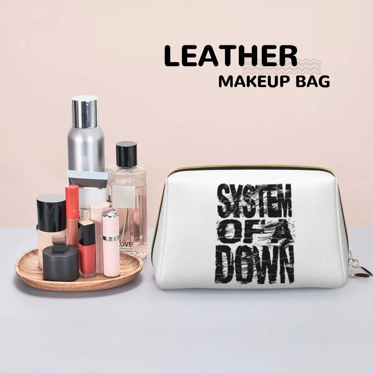 Rock Band System Of A Down Women Cosmetic Bags Travel Makeup Organizer Pouch Toiletry Storage Dopp Kit Box