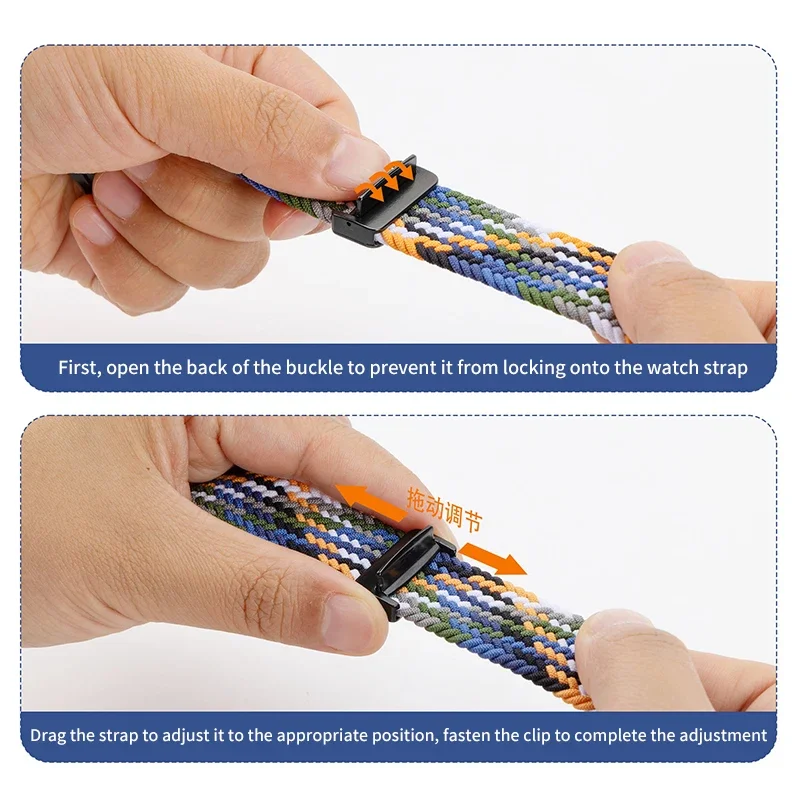 سوار نايلون مضفر مغناطيسي لساعة Redmi 5 4 حزام منفرد حلقة قابل للتعديل سوار كوريا رياضي لحزام Xiaomi Mi Band 9 8 Pro