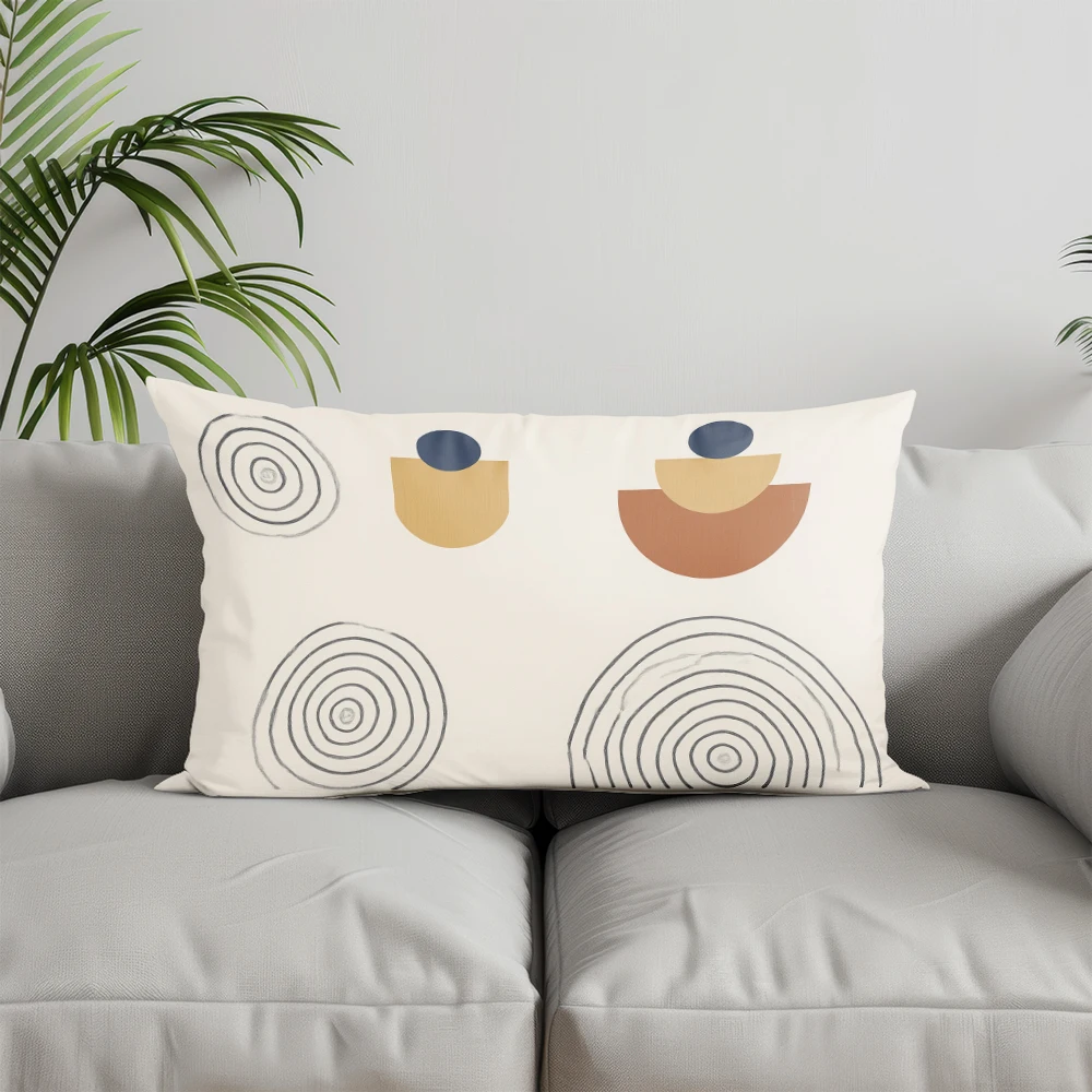 ديكور المنزل الحديثة ورقة ونقطة نمط وسادة مناسبة ل أريكة غرفة نوم سيارة وسادة غطاء وسادة وسادة الظهر مستطيلة #3