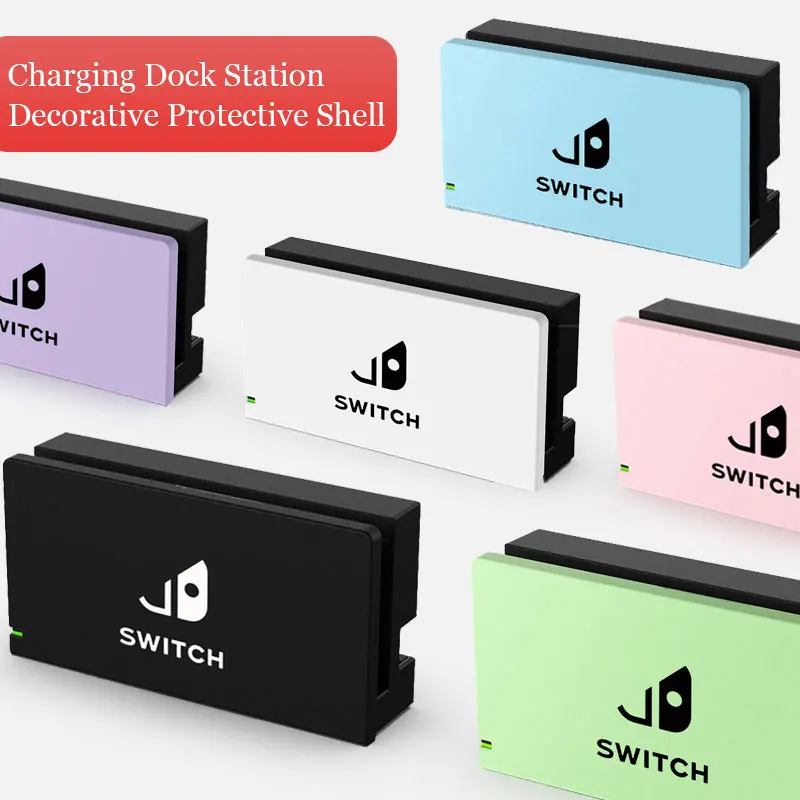 Cover protettiva per frontalino a colori per Nintendo Switch Dock Station di ricarica accessori decorativi per custodia frontale