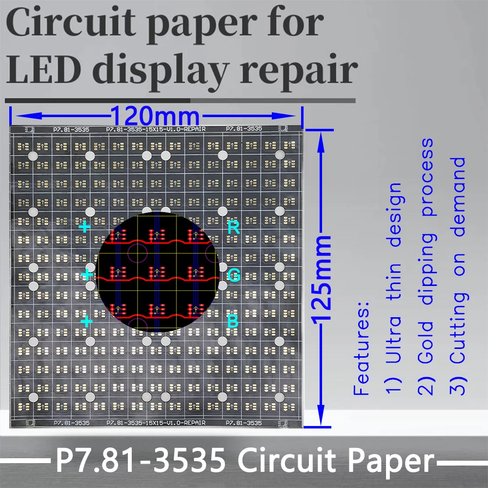 

P7.81-3535 Circuit Paper，120X125mm ,Used for repairing damaged PCB pads